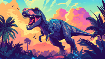 Colorful cartoon cute dinosaur pictures