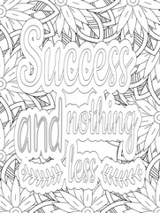 Fototapeta premium Stress Relief Coloring Pages - Adult. Motivational Swear Words Coloring Pages. 