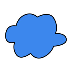 cloud doodle transparent background element