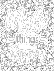Fototapeta premium Stress Relief Coloring Pages - Adult. Motivational Swear Words Coloring Pages.