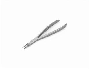 Fototapeta premium Isolated metallic scissors on white background, a closeup studio photograph of essential cutting tool