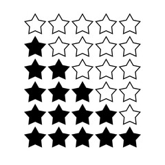 Five Star Rating Icon Set