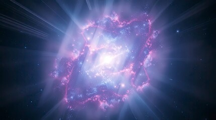 Beautiful galaxy, high angle perspective