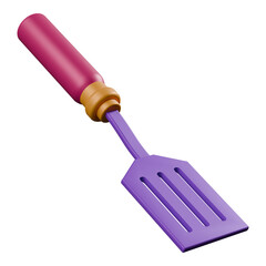 3d illustration spatula