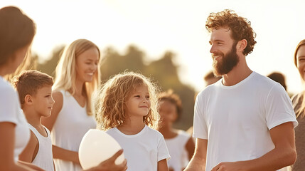 Group Of Diverse People Outdoors Sharing a Moment
