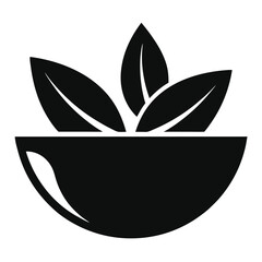  Herbal Tea Cup Icon (Black)