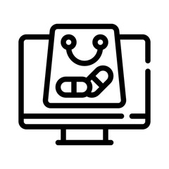 buy medicine online line icon
