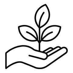 Hand Holding Plant Icon