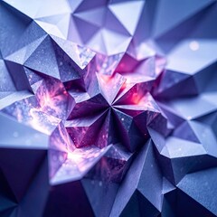Intricate origami-style close-up of a beautiful, amazing galaxy