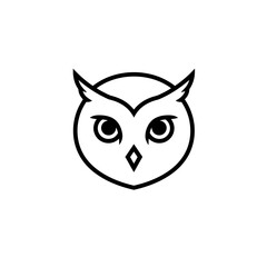 Minimalist Owl Icon: Wisdom, Night, and Design