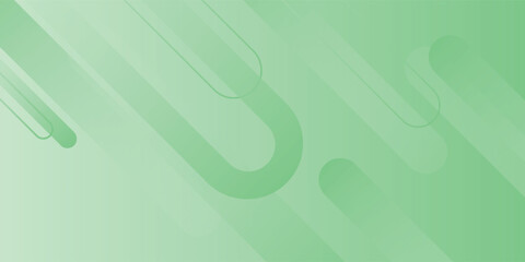 White abstract wide banner background with green geometric shapes. Minimal geometric. Modern futuristic concept. Suit for cover, header, business, presentation.