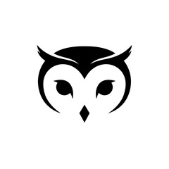 Minimalist Owl Logo: Wisdom and Night