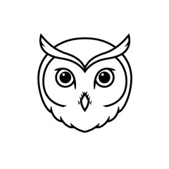 Minimalist Owl Icon: Simple and Striking Design