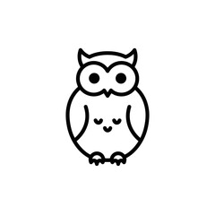 Minimalist Owl Illustration: Cute and Simple Design