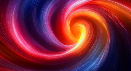 Vivid abstract swirl pattern with digital fractures and chromatic ribbons in hot pink and turquoise, spiraling inward to a convergent vortex of luminous psychedelic energy background jpg