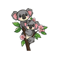 cute mascot koala vector design