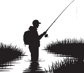 Fish Hunting Vector Bundle | Fishing Rod, Lure & Angler SVG Clipart for Outdoor & Sport Fishing Designs”