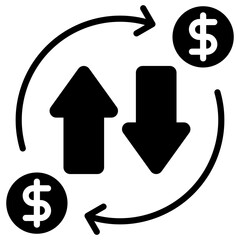 Business Cycle Glyph Icon