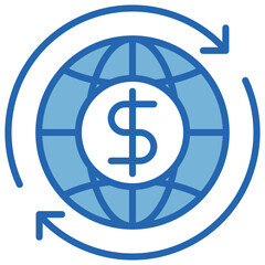 Macroeconomics Blue White Icon