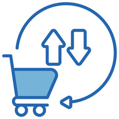 Consumption Blue White Icon