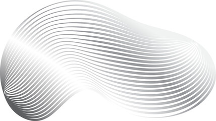 Circle and liquid shapes with dynamic metallic glowing silver, tech, innovation, science