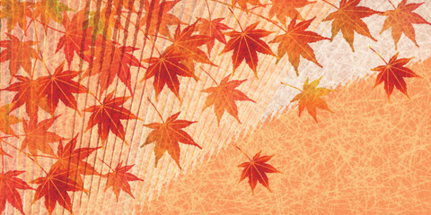Fototapeta premium 紅葉 もみじ 秋 背景 