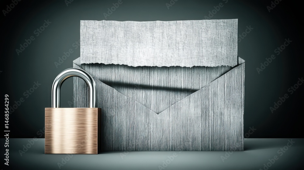 Aufkleber padlock and shield on wooden background symbolizing security of communication with email icon for pr