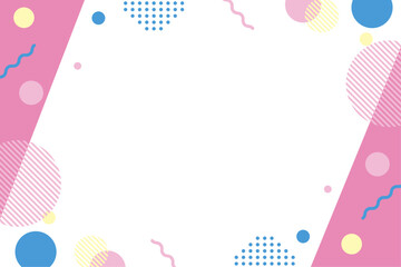 メンフィスポップデザインのフレーム　ピンク