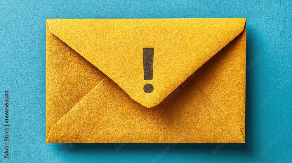 Aufkleber envelope adorned with a question mark and spark icon representing exciting announcement and engaging