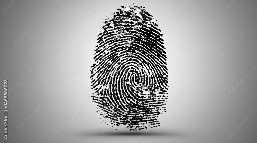 Poster artistic representation of a fingerprint as an icon signifying the journey of personal identity and 
