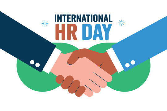 International HR Day Handshake Human Resources Celebration Poster