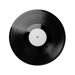 Obraz premium Black Vinyl Record Blank Label Music Nostalgia Analog Sound