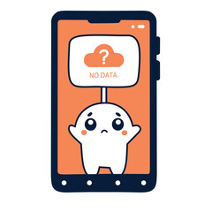 Visual representation of a no data error with devices and warning icons, suitable for tech troubleshooting content.