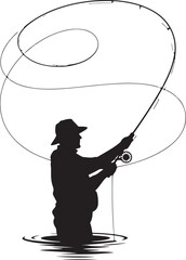 “Fish Hunting Silhouette | Fishing Clipart for Shirts, Decals, Logos & Outdoor Adventure Art”