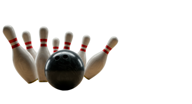 Bowling ball plows through the pins