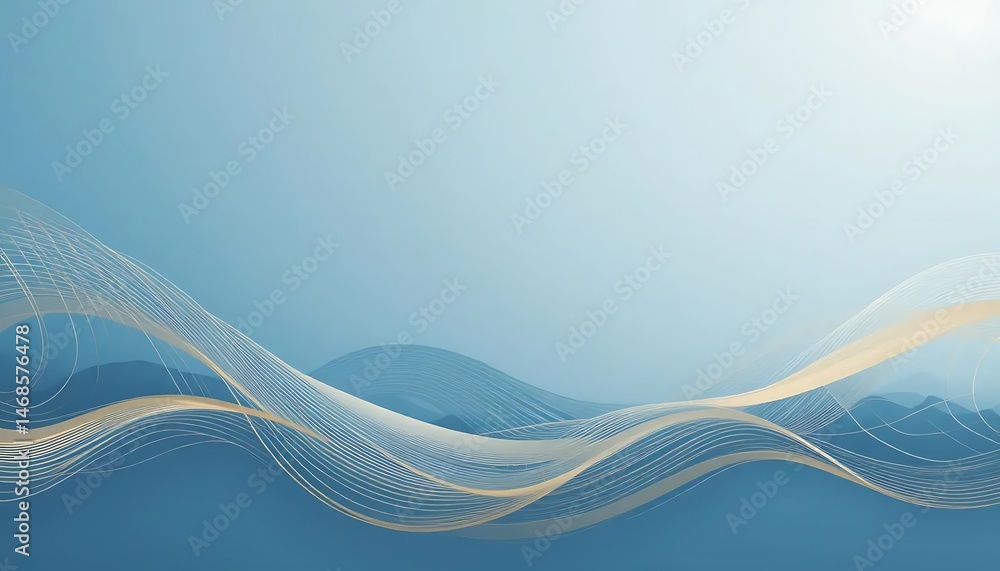 Poster elegant flowing lines forming a serene and artistic abstract design