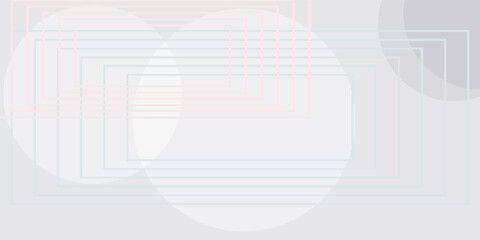 Obraz premium White geometric abstract background overlap layer on bright space with box lines effect decoration. Modern graphic design element circles style concept.