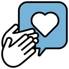 Appreciation Blue Black Icon
