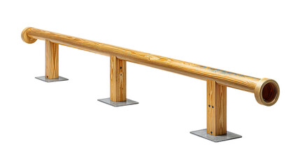 Skateboard Rail: A sleek, minimalist design features a robust metal rail perfect for skateboard practice, inviting urban adventurers to explore