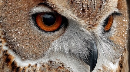 Close-up of an owl's face