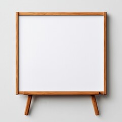 Minimalist Blank Whiteboard with Wooden Frame for Creative Ideas