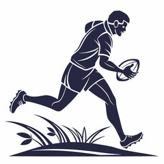 vector icon of a person playing with a ball, black silhouette, white background, modern design