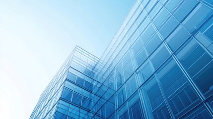 Modern Glass Skyscraper Architecture: A Stunning Low Angle View