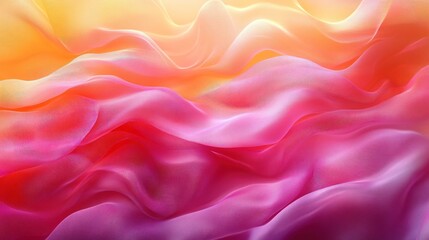 Fototapeta premium Flowing, vibrant fabric with soft, gradient hues