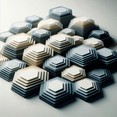 An abstract pattern resembling geometric Shapes