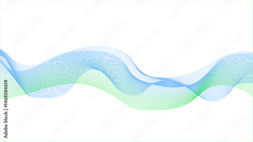 Wall mural abstract wave in light blue shades.dynamic wave with soft curves.