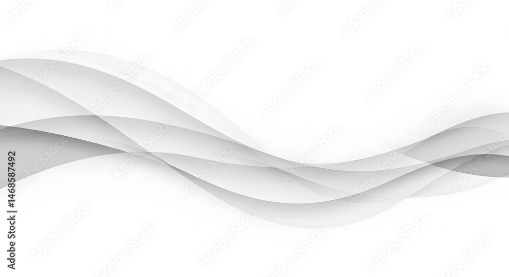 Poster abstract wave design with curved lines and light creates a futuristic blue and gray pattern