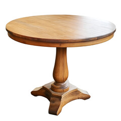 Elegant Round Wooden Dining Table Pedestal Base Home Decor