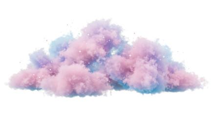 Pastel cloud formation with glitter specks