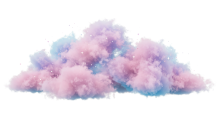 Pastel cloud formation with glitter specks